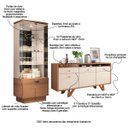 Ver imagem 3 de Conjunto Decorativo Cristaleira e Buffet Aparador Peggy/noeli Nature / Off-white