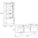 Ver imagem 2 de Conjunto Decorativo Cristaleira e Buffet Aparador Peggy/Noeli Preto / Nature