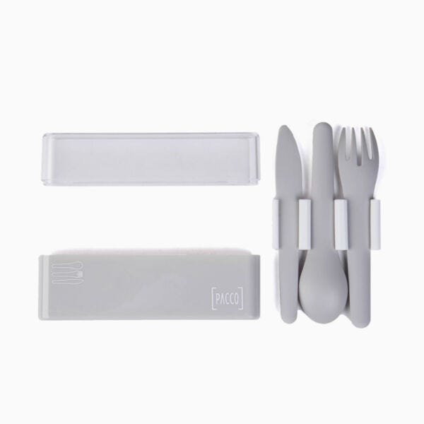 Conjunto de Talher Easy Set Pacco - cinza - 2