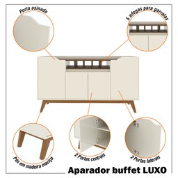 Buffet Luxo 4 Portas com Adega - 3