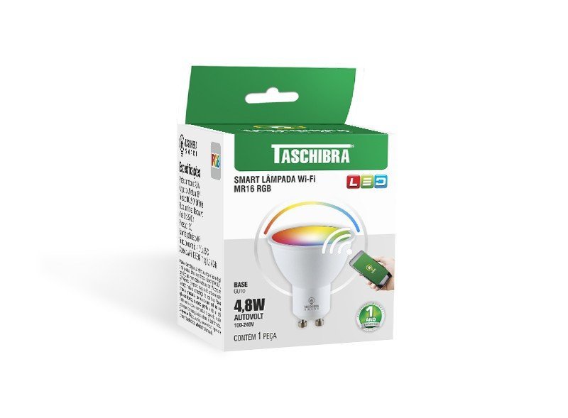 Lâmpada Led Dicroica Mr16 Smart Wi-Fi 5W RGB Taschibra Bivolt Único - 2