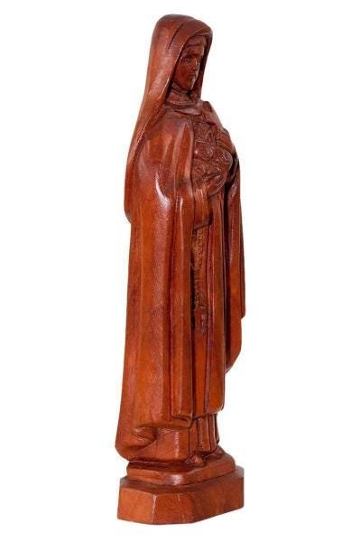 Escultura Em Madeira Recuperada De Santa Teresinha (251) - 2