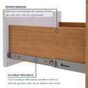 Ver imagem 5 de Mesa de Cabeceira 3 Gavetas Baião Plus Bege Amêndoa Clean/Off White