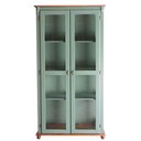 Ver imagem 1 de Cristaleira Lateral Com 2 Portas de Vidro e 3 Prateleiras 301 Verde Musgo