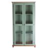 Cristaleira Lateral Com 2 Portas de Vidro e 3 Prateleiras 301 Verde Musgo - 1