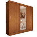 Ver imagem 3 de Guarda-roupa Casal Cali Slim 3 Portas com Espelho Cinamomo - Panorama Móveis