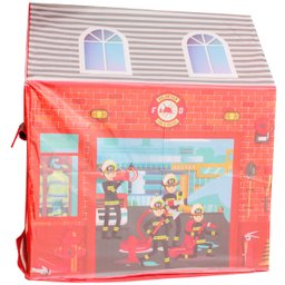 Barraca Infantil Toca Estação Bombeiros Menino Cabana Tenda 100 Bolinhas Divertida Brinqway - 4 Barraca Infantil Toca Estação Bombeiros Menino Cabana Tenda 100 Bolinhas Divertida Brinqway - 4