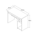 Ver imagem 3 de Mesa Escrivaninha para Computador 2 Gavetas 103cm Pratic F04 Branco - Mpozenato
