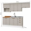 Ver imagem 4 de Cozinha Completa 9PTS 3GAVS s/Tpo Iluminata Branco/Fendi