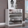 Cômoda Espelhada 4 Gavetas Blank F04 Branco - Mpozenato - 2