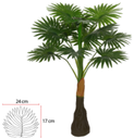 Ver imagem 1 de Planta Árvore Artificial Palmeira Leque X12 Verde 90cm