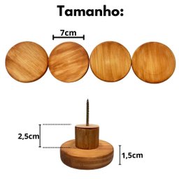 Cabideiro / Gancho de Parede (kit com 4 Peças Caramelo) - 3