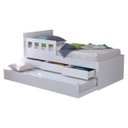 Ver imagem 1 de Bicama Infantil com Grade 3 Gavetas Faces F04 Branco - Mpozenato