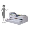 Ver imagem 4 de Bicama Infantil com Grade 3 Gavetas Faces F04 Branco - Mpozenato