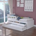 Ver imagem 2 de Bicama Infantil com Grade 3 Gavetas Faces F04 Branco - Mpozenato