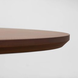 Mesa de Centro Pali Oval Amêndoa e Preto – 39x65x116cm Decorise Comércio - 3