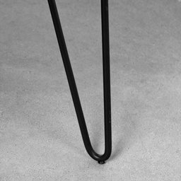 Mesa de Centro Pali Oval Amêndoa e Preto – 39x65x116cm Decorise Comércio - 4