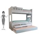 Ver imagem 4 de Treliche 3 Gavetas com Escada Metalizada Faces F04 Branco - Mpozenato