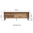 Ver imagem 4 de Rack para Tv até 65 Polegadas 2 Portas 1 Prateleira Naturalle/branco Brilho - Decibal