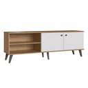 Ver imagem 2 de Rack para Tv até 65 Polegadas 2 Portas 1 Prateleira Naturalle/branco Brilho - Decibal