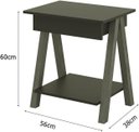Ver imagem 4 de Mesa de Cabeceira 1 Gaveta e Prateleira Integra Dexter Amadeirado/preto