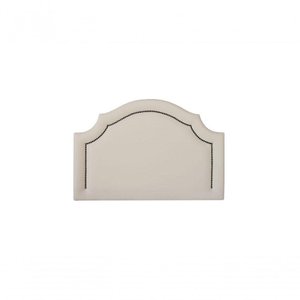 Cabeceira Solteiro Luxo 90X60 Off White Tachas Fumê