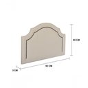 Ver imagem 7 de Cabeceira Solteiro Luxo 90X60 Off White Tachas Fumê