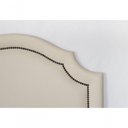 Ver imagem 5 de Cabeceira Solteiro Luxo 90X60 Off White Tachas Fumê