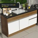 Ver mais imagens de Balcão de Pia Armário de Cozinha 150 Cm 2 Portas e 2 Gavetas (sem Tampo e Pia) Rustic/branco Glamy M
