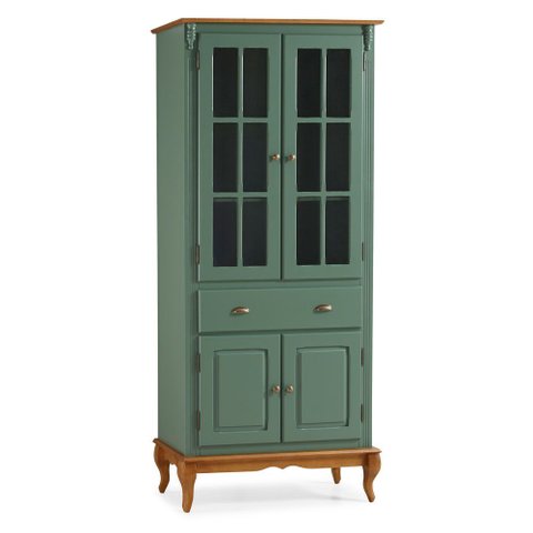 Cristaleira 4 Portas 3 Prateleiras e 1 Gaveta Hannover 60809 Linz Móveis