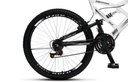 Ver imagem 3 de Bicicleta Gps 148 Dupla Suspensão e Freios V-brake, Aro 26 Aero, 36 Raias, 21 Marchas Colli Branco