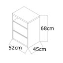 Ver imagem 3 de Mesa de Cabeceira 2 Gavetas 1 Nicho Blank F04 Branco - Mpozenato