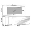 Ver imagem 4 de Penteadeira Suspensa com Painel e Espelho Joy P14 Preto - Mpozenato