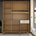 Ver imagem 5 de Cozinha Compacta Bela Arte 6 Portas 1 Gaveta 100% Mdf Cinamomo/off White - Panorama Móveis