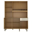 Ver imagem 2 de Cozinha Compacta Bela Arte 6 Portas 1 Gaveta 100% Mdf Cinamomo/off White - Panorama Móveis