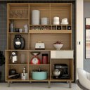 Ver imagem 4 de Cozinha Compacta Bela Arte 6 Portas 1 Gaveta 100% Mdf Cinamomo/off White - Panorama Móveis