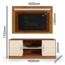 Ver imagem 3 de Rack com Painel para Tv 60 Polegadas 172x160cm Combo Palmas