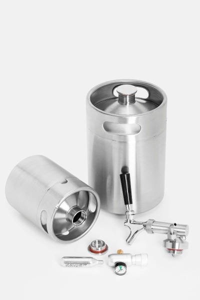 Growler Inox 2litros Mais Torneira E Regulador De Co2 - 1