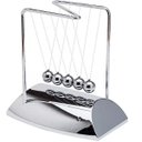 Ver imagem 1 de Pêndulo De Newton Em Z Decoração De Mesa Escritório Luxuoso - Prateado