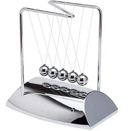 Pêndulo De Newton Em Z Decoração De Mesa Escritório Luxuoso - Prateado - 1
