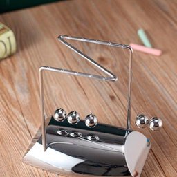 Pêndulo De Newton Em Z Decoração De Mesa Escritório Luxuoso - Prateado - 8