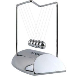 Pêndulo De Newton Em Z Decoração De Mesa Escritório Luxuoso - Prateado - 4