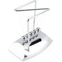 Ver imagem 2 de Pêndulo De Newton Em Z Decoração De Mesa Escritório Luxuoso - Prateado