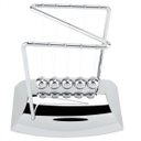 Ver imagem 3 de Pêndulo De Newton Em Z Decoração De Mesa Escritório Luxuoso - Prateado