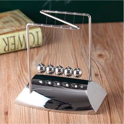 Pêndulo De Newton Em Z Decoração De Mesa Escritório Luxuoso - Prateado - 11