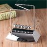 Pêndulo De Newton Em Z Decoração De Mesa Escritório Luxuoso - Prateado - 11