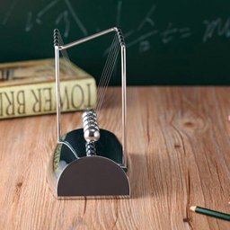 Pêndulo De Newton Em Z Decoração De Mesa Escritório Luxuoso - Prateado - 9