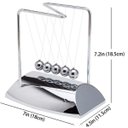 Ver imagem 7 de Pêndulo De Newton Em Z Decoração De Mesa Escritório Luxuoso - Prateado