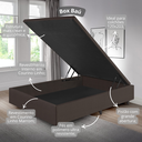 Ver imagem 7 de Cama Box Baú Viúva 120x203x42 Cm Corino Linho com Pistão a Gás