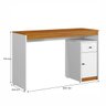 Mesa Escrivaninha Office Madrid 1 Gavetas:branco/naturalle - 7